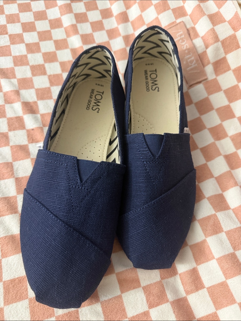 TOMS Alpargata Navy Canvas Slip-On Shoes